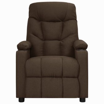 Sta-op-massagestoel stof donkerbruin 3