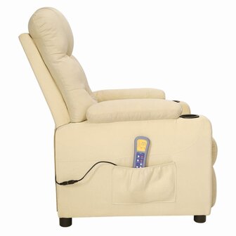 Sta-op-massagestoel stof cr&egrave;mekleurig 4