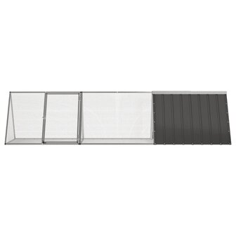 Konijnenhok 302,5x80,5x71 cm gegalvaniseerd staal antraciet 3