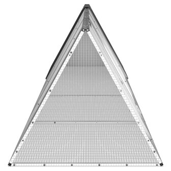 Konijnenhok 403,5x80,5x71 cm gegalvaniseerd staal antraciet 4