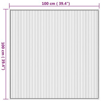 Vloerkleed vierkant 100x100 cm bamboe naturel 8