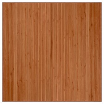 Vloerkleed vierkant 100x100 cm bamboe bruin 2