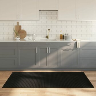 Vloerkleed rechthoekig 100x200 cm bamboe zwart 1