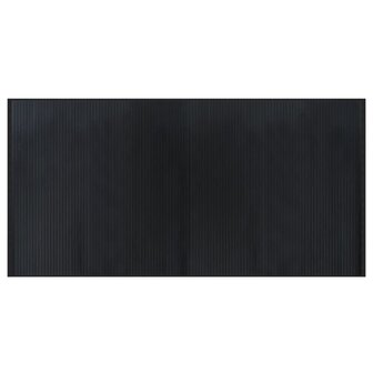 Vloerkleed rechthoekig 100x200 cm bamboe zwart 2