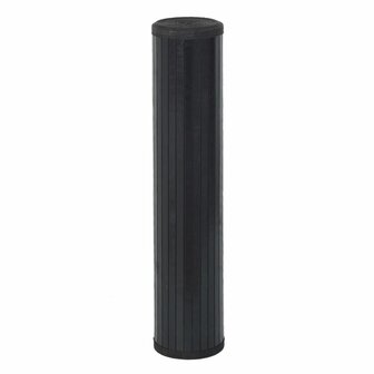 Vloerkleed rechthoekig 100x200 cm bamboe zwart 3
