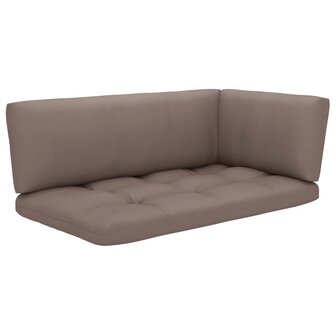 Tweezitsbank pallet met kussens grijs ge&iuml;mpregneerd grenenhout 3