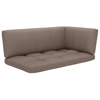 Tweezitsbank pallet met kussens wit ge&iuml;mpregneerd grenenhout 4