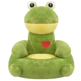 Pluche kinderstoel kikker groen  2