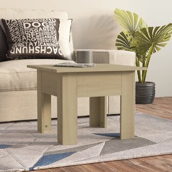 Salontafel 55x55x42 cm bewerkt hout sonoma eikenkleurig 1