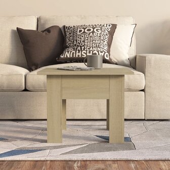 Salontafel 55x55x42 cm bewerkt hout sonoma eikenkleurig 3