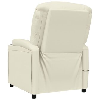 Massagestoel kunstleer cr&egrave;mewit 5