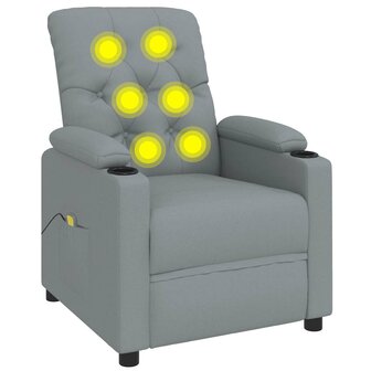Massagestoel stof lichtgrijs 2