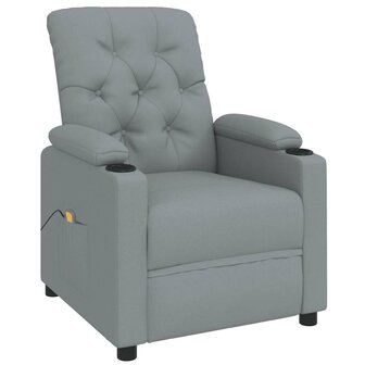 Massagestoel stof lichtgrijs 3