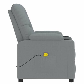 Massagestoel stof lichtgrijs 5