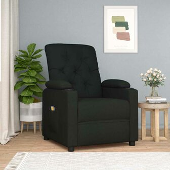 Massagestoel stof zwart 1