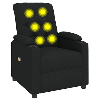 Massagestoel stof zwart 2