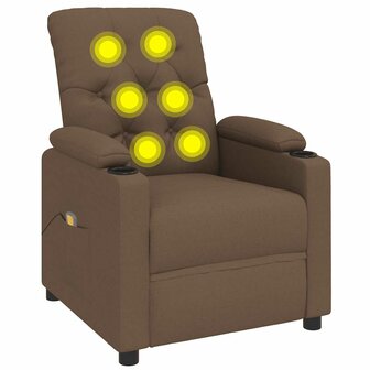 Massagestoel stof bruin 2