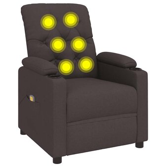 Massagestoel stof donkerbruin 2