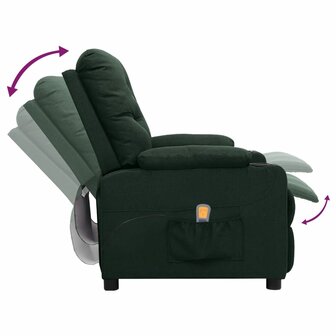 Massagestoel stof donkergroen 5
