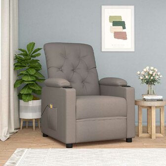 Massagestoel stof taupe 1
