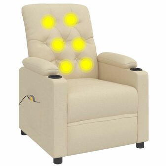 Massagestoel stof cr&egrave;mekleurig 2