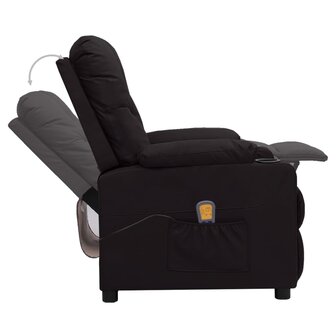 Massagestoel kunstleer zwart 4