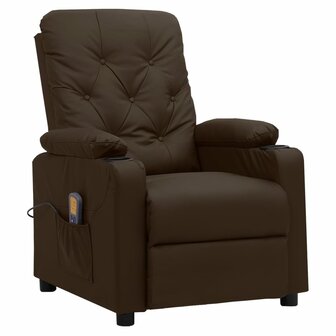 Massagestoel kunstleer bruin 1
