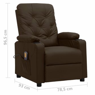 Massagestoel kunstleer bruin 8