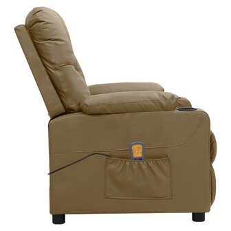 Massagestoel kunstleer cappuccinokleurig 3