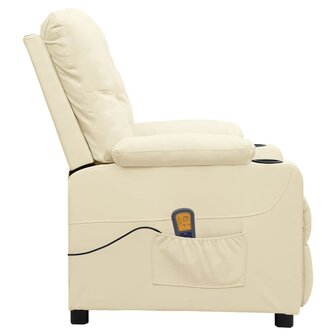 Massagestoel kunstleer cr&egrave;mekleurig 3