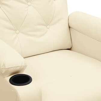 Massagestoel kunstleer cr&egrave;mekleurig 6