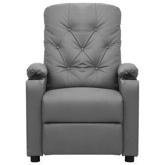Massagestoel kunstleer grijs 2
