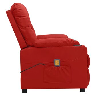Massagestoel kunstleer wijnrood 3