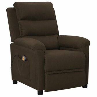 Massagestoel stof donkerbruin 1