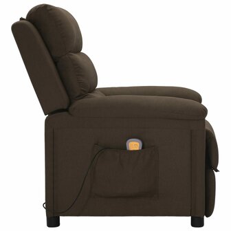 Massagestoel stof donkerbruin 3