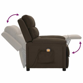Massagestoel stof donkerbruin 5