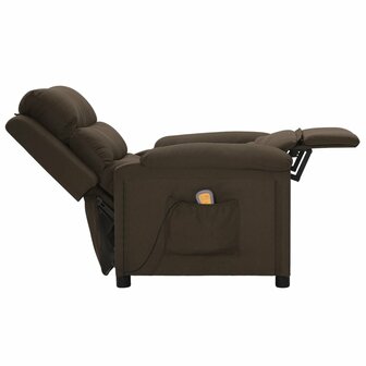 Massagestoel stof donkerbruin 6