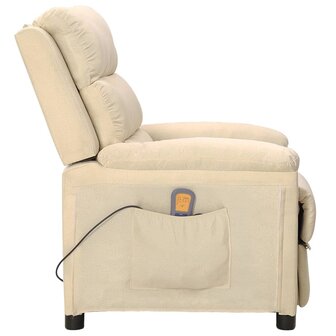 Massagestoel stof cr&egrave;mekleurig 3