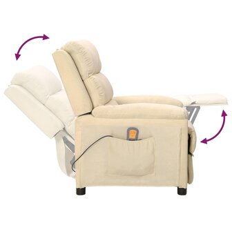 Massagestoel stof cr&egrave;mekleurig 5