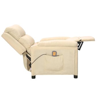 Massagestoel stof cr&egrave;mekleurig 6
