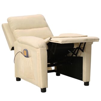 Massagestoel stof cr&egrave;mekleurig 7