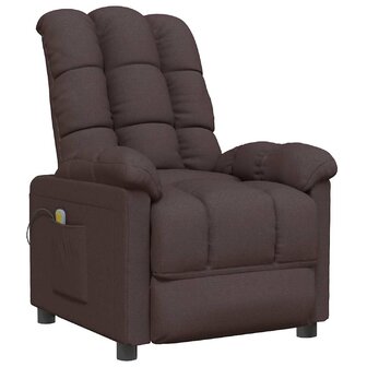 Massagestoel stof donkerbruin 2