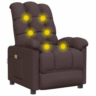 Massagestoel stof donkerbruin 6