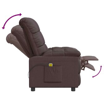 Massagestoel stof donkerbruin 7