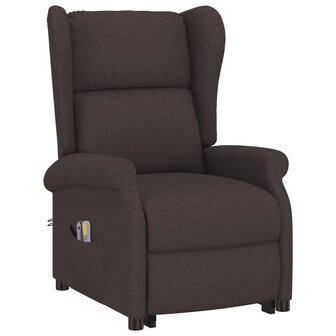 Sta-op-massagestoel stof donkerbruin 3