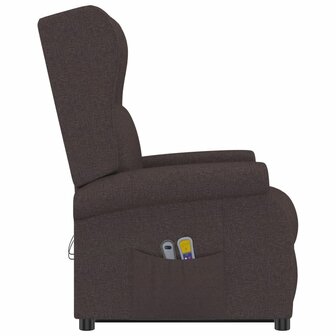 Sta-op-massagestoel stof donkerbruin 5