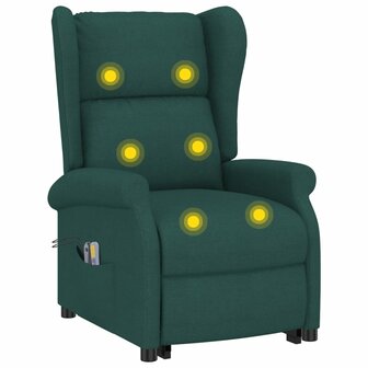 Sta-op-massagestoel stof donkergroen 7