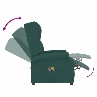 Sta-op-massagestoel stof donkergroen 9