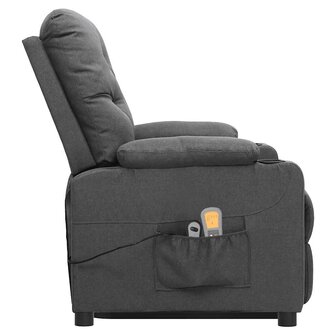 Sta-op-massagestoel stof lichtgrijs 4
