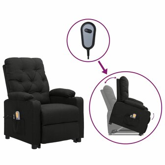 Sta-op-massagestoel stof zwart 1